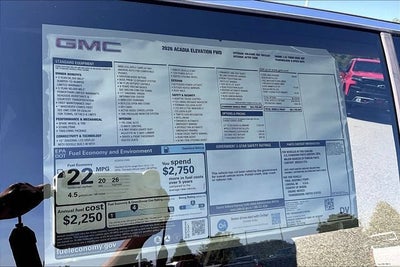 2026 GMC Acadia Elevation