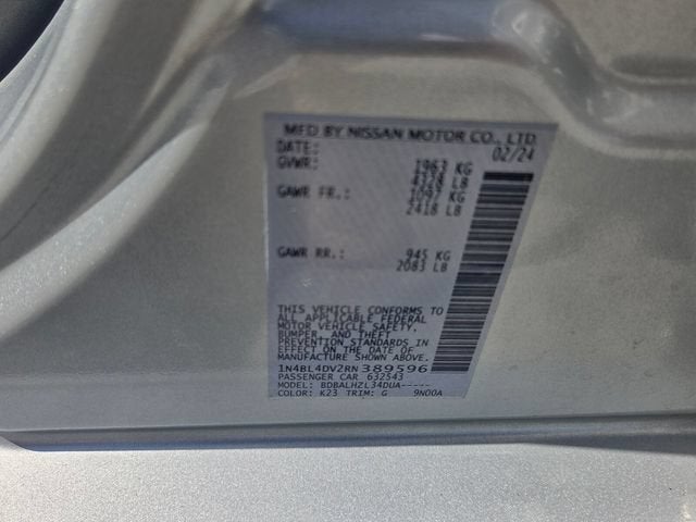 2024 Nissan Altima 2.5 SV