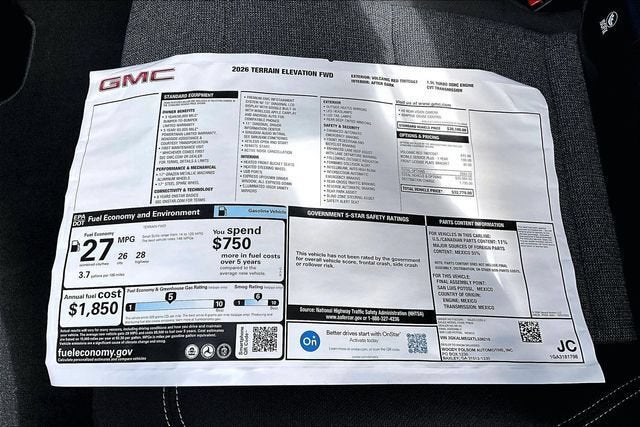 2026 GMC Terrain Elevation