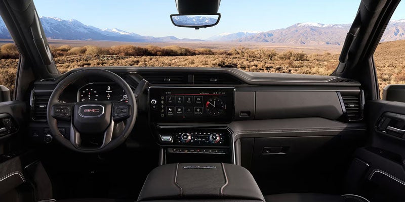 2026 GMC Sierra 2500 interior featuring a premium steering wheel