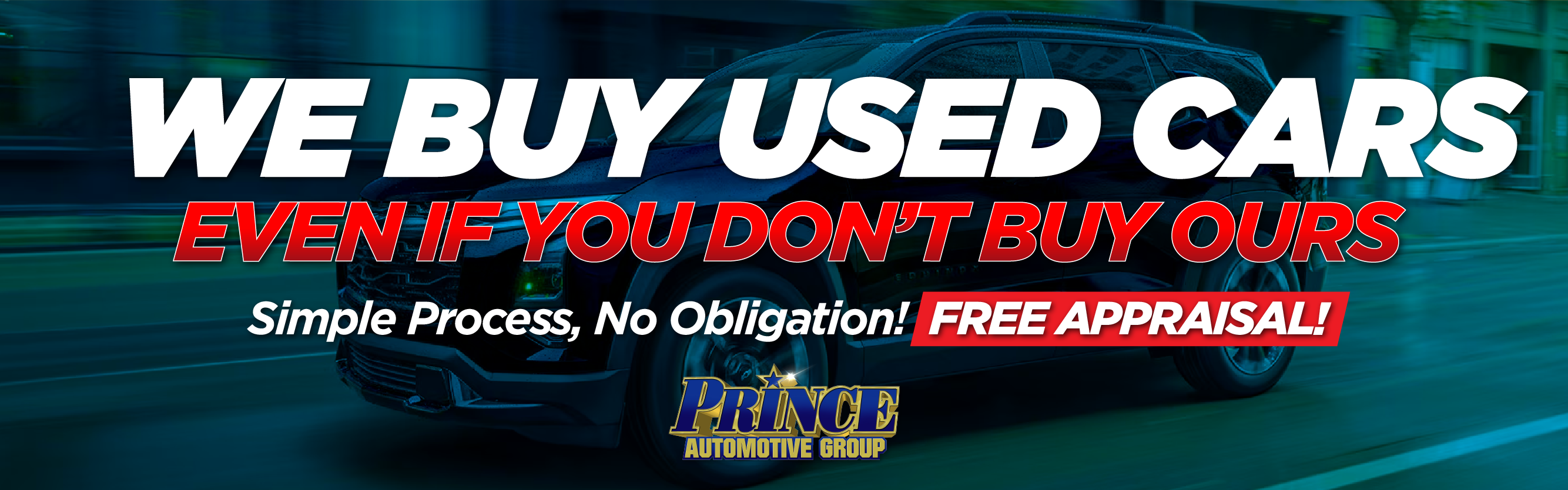 We buy used vehicles